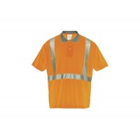 POLO M/M LARANJA A.V C/ FITA REFLECT S377